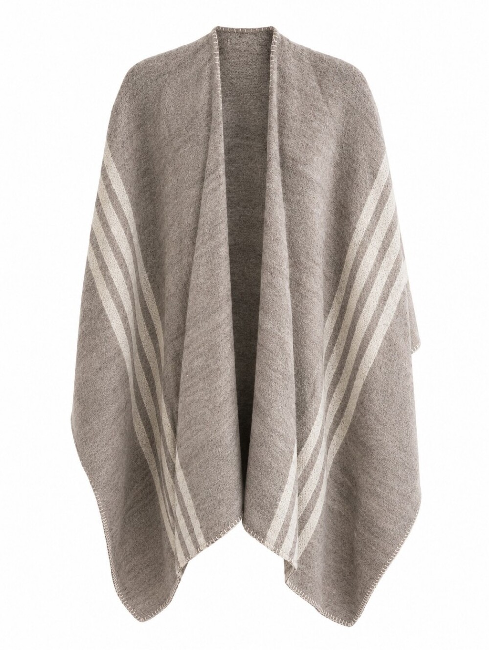 Le Chateau Charcoal and Light Gray Poncho REVERSIBLE!